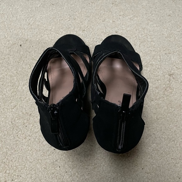 Top Moda Black Wedge Heels - Picture 3 of 4